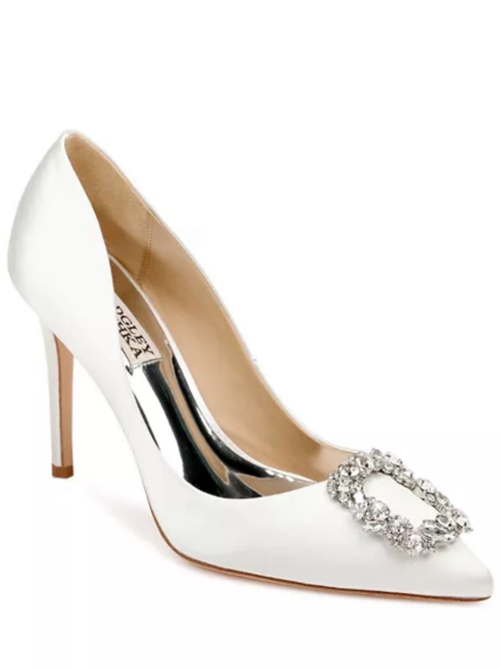 Badgley Mischka Cher Crystal Buckle Pump Heel Size 5